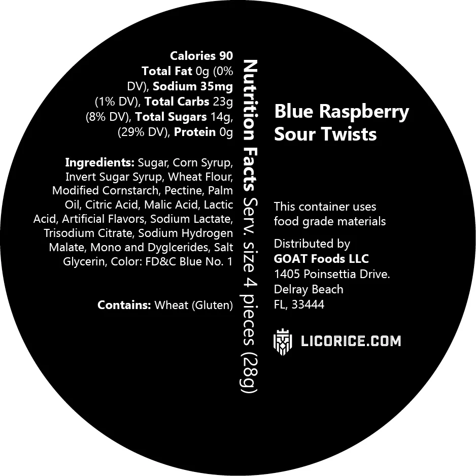 Blue Raspberry Sour Twists Licorice - Image 4
