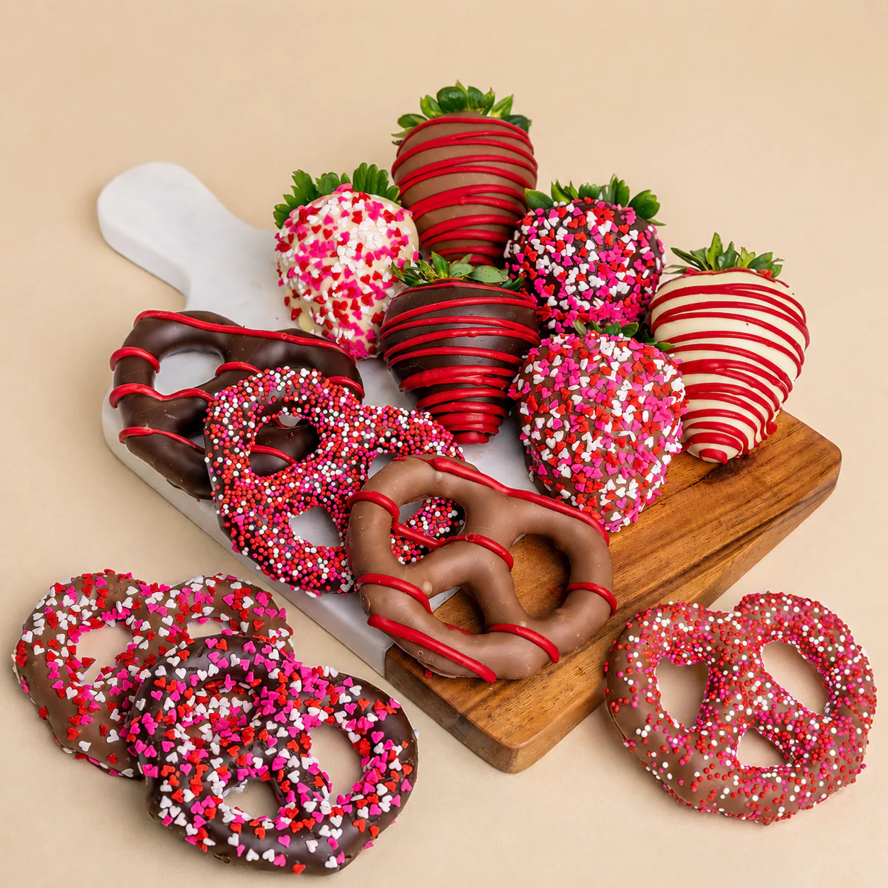 Hand-Dipped Belgian Chocolate Strawberries & Pretzel Twists